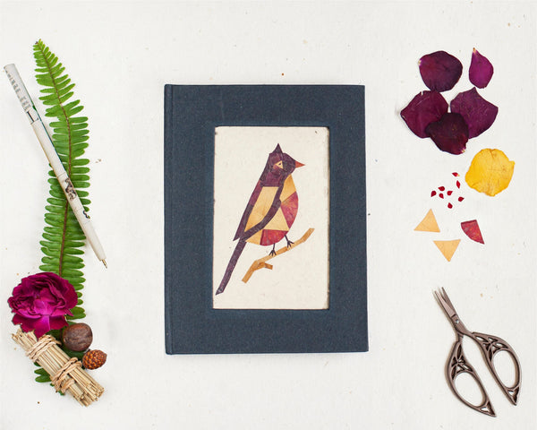 Floral Diary with Bird Motif Handmade by Women Artisans (100 pages)