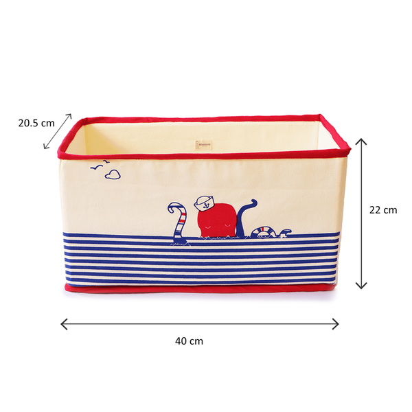 Foldable and Stackable Canvas Toy Storage Bin (Octopus Pod)