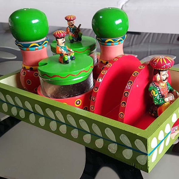 Dining Essentials in Handcarved Banarasi Woodwork
