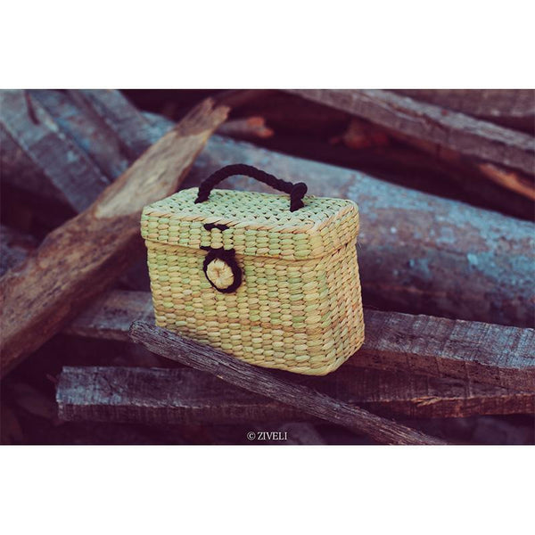 Handcrafted and Eco-friendly Kauna Reed Dori Box Bag - Small
