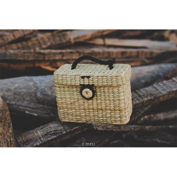 Handcrafted and Eco-friendly Kauna Reed Dori Box Bag - Small