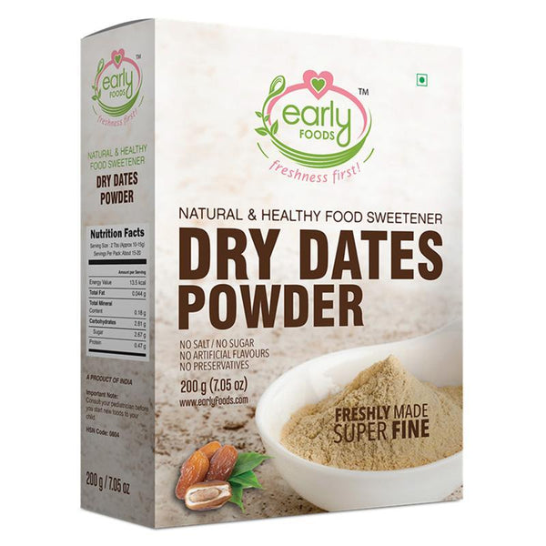 Dry Dates Powder - Natural Sweetener for Little Ones & Kids, 200g