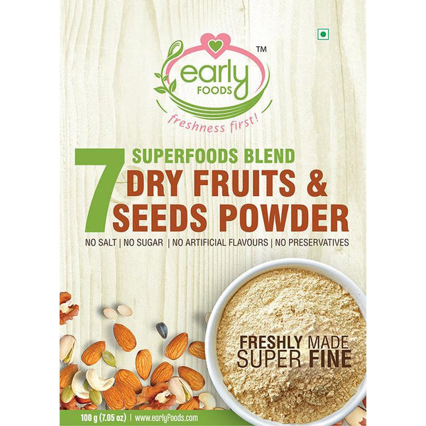 Dry Fruit & Seeds Powder for Kids - Blend of 7 Indian Super Foods, 100g