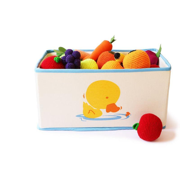 Foldable and Stackable Canvas Toy Storage Bin (Duck)