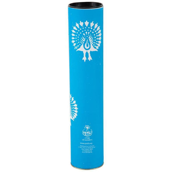 Block Print Your Own Dupatta Kit - Blue Peacock