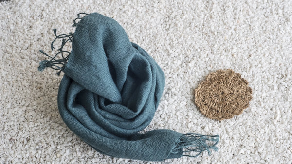 Eco-Friendly Hemp Scarf  - Ocean