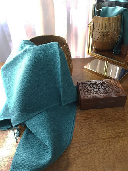 Eco-Friendly Hemp Scarf  - Ocean