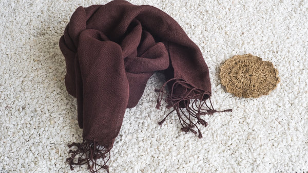 Eco-Friendly Hemp Scarf  - Oxblood