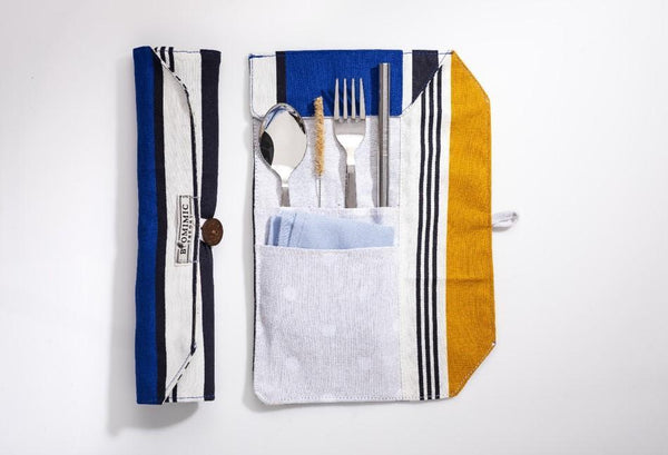 Eco-Friendly Travel Steel Cutlery Set and Organiser - Fab Array