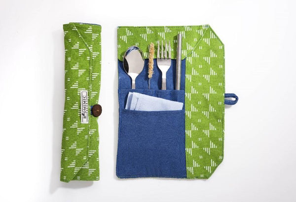 Eco-Friendly Travel Steel Cutlery Set and Organiser - Fab Array