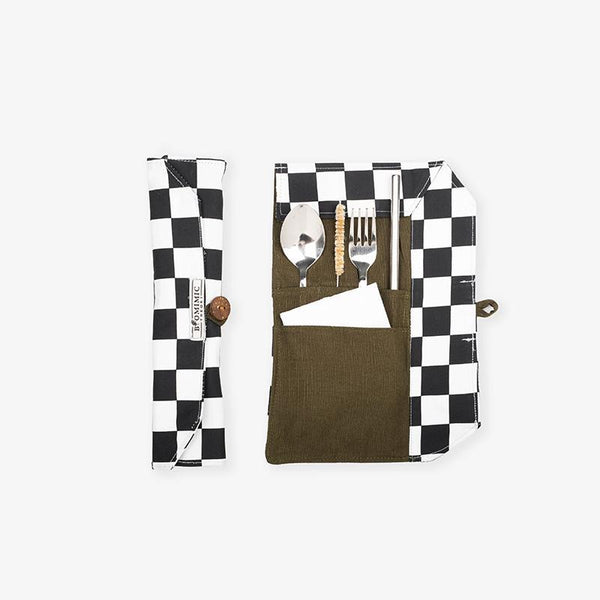 Eco-Friendly Travel Steel Cutlery Set and Organiser - Fab Array