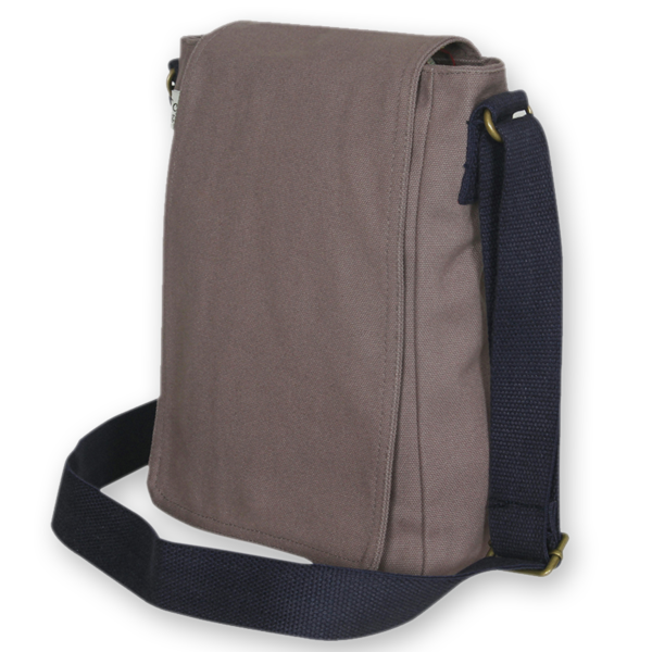 Reusable Eco-friendly Canvas Cross Body Bag - Grey
