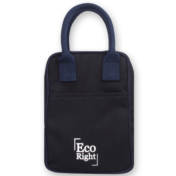 Reusable Eco-friendly Canvas Lunch Tote Bag - Navy