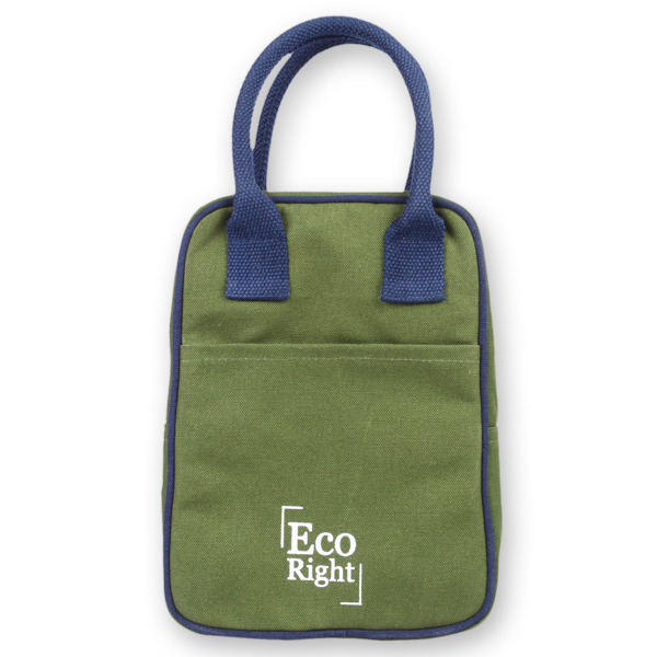 Reusable Eco-friendly Canvas Lunch Tote Bag- Army
