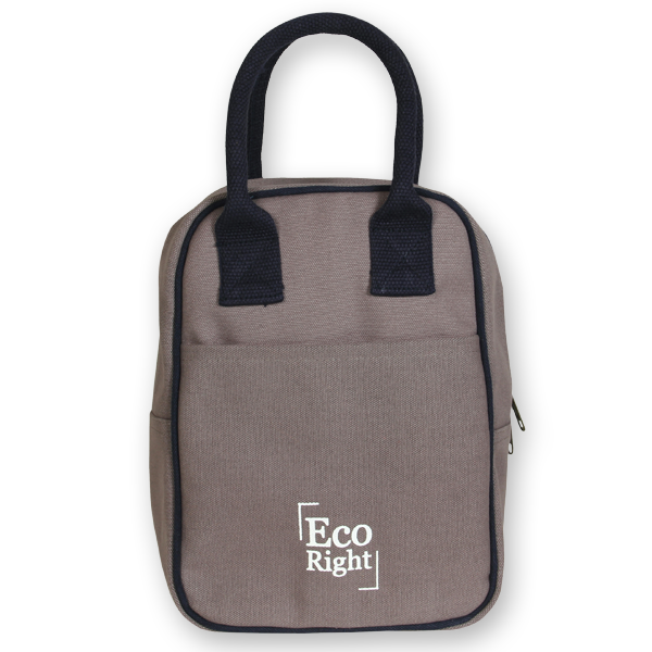Reusable Eco-friendly Canvas Lunch Tote Bag - Grey