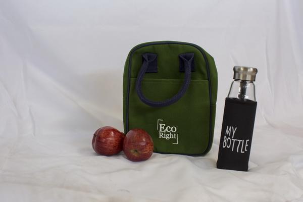 Reusable Eco-friendly Canvas Lunch Tote Bag- Army