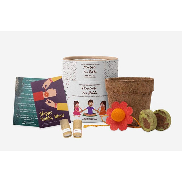 Eco-Friendly Plantable Seed Rakhi Kit - Pack of 2