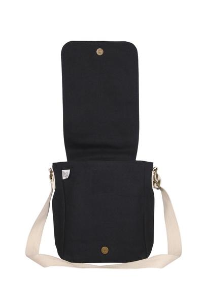 Reusable Eco-friendly Canvas Cross Body Bag - Navy