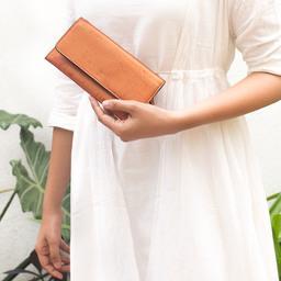 Ela Trifold Cork Fabric Women's Wallet - Sunset