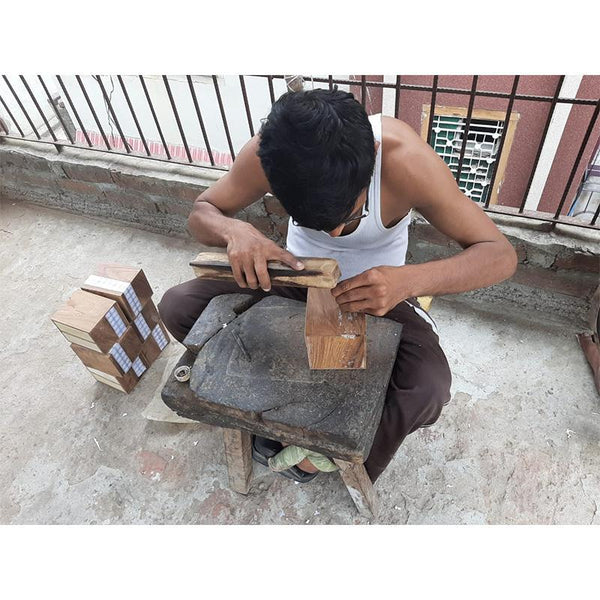 Wooden Serving Trays Created by Traditional Artisans - Set of 2