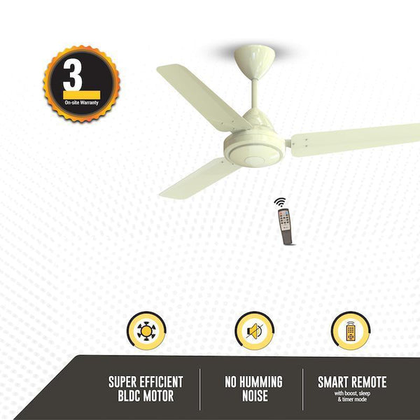 Energy Saving Ceiling Fan - 1200 mm, 3 Blade, Remote Controlled (Gorilla Efficio)