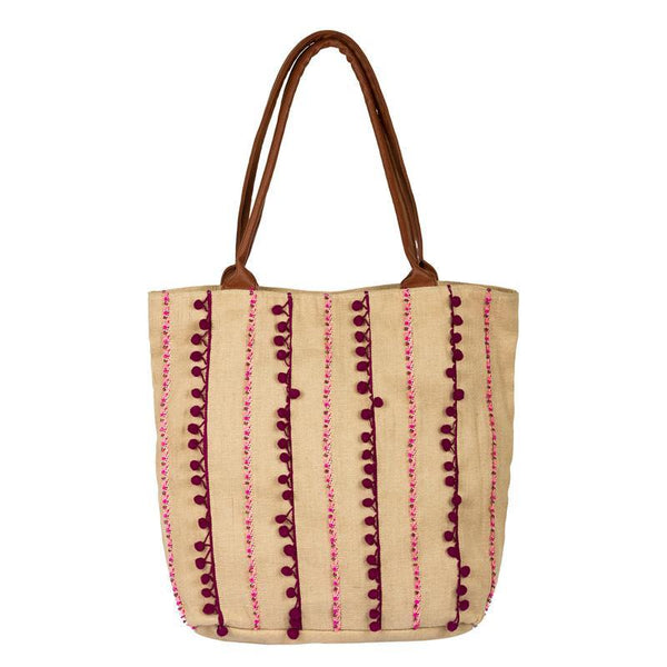 Ethnic Obsession Jute Tote Bag -  Large