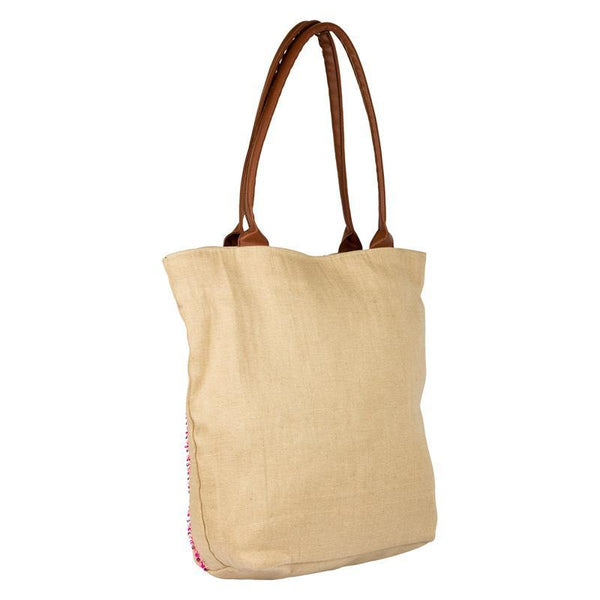 Ethnic Obsession Jute Tote Bag -  Large