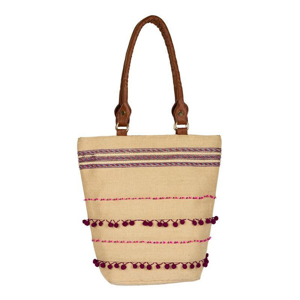 Ethnic Obsession Jute Tote Bag - Small
