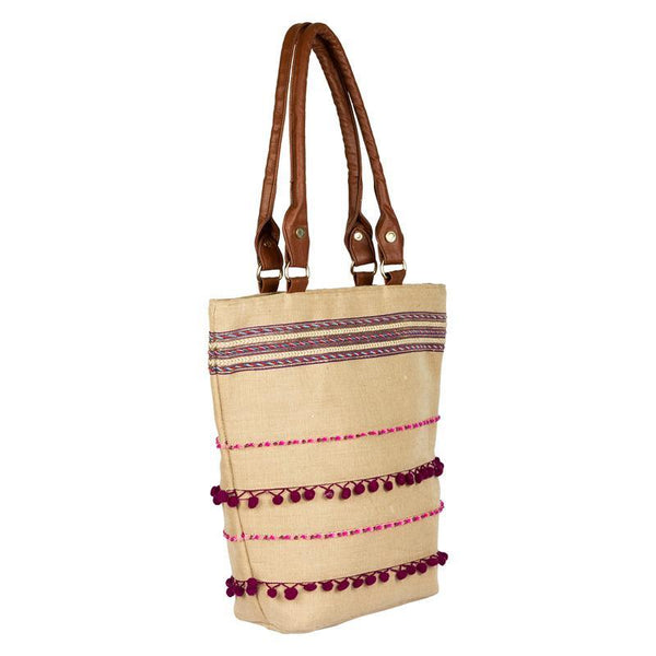 Ethnic Obsession Jute Tote Bag - Small