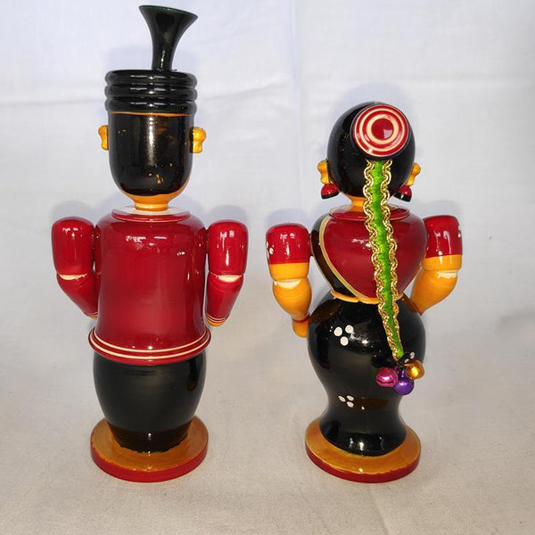 Wooden Buttabomma Marriage Couple Crafted by Etikoppaka Artisans