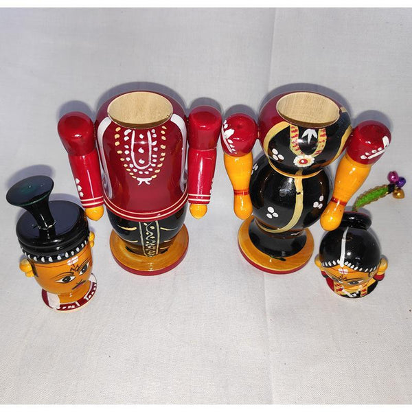 Wooden Buttabomma Marriage Couple Crafted by Etikoppaka Artisans