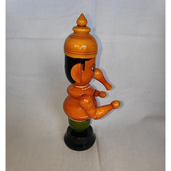 Wooden Standing Ganesh Idol Crafted by Etikoppaka Artisans