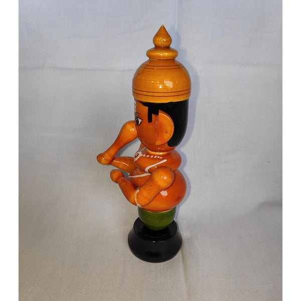 Wooden Standing Ganesh Idol Crafted by Etikoppaka Artisans