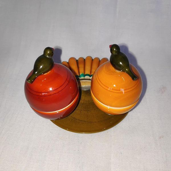 Wooden Kumkumabarini Created by Crafted by Etikoppaka Artisans