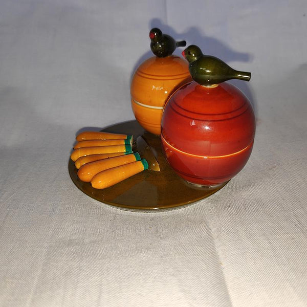 Wooden Kumkumabarini Created by Crafted by Etikoppaka Artisans