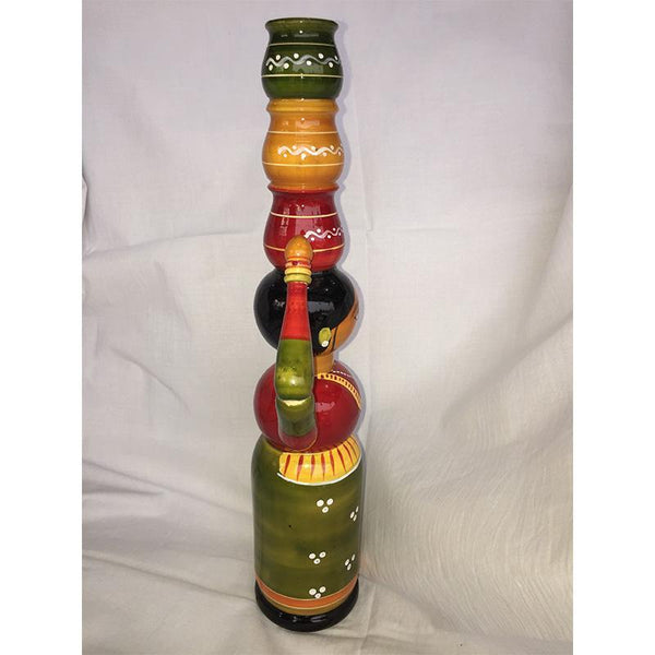 Wooden Lady Doll with Pots Crafted by Etikoppaka Artisans