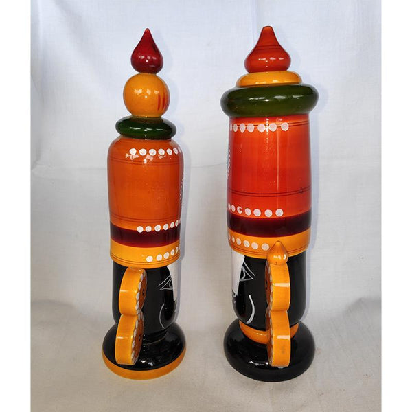 Wooden Lord Venkatesh Idols Crafted by Etikoppaka Artisans - Set of 2
