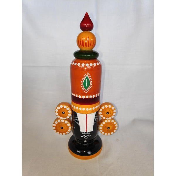 Wooden Lord Venkatesh Idols Crafted by Etikoppaka Artisans - Set of 2