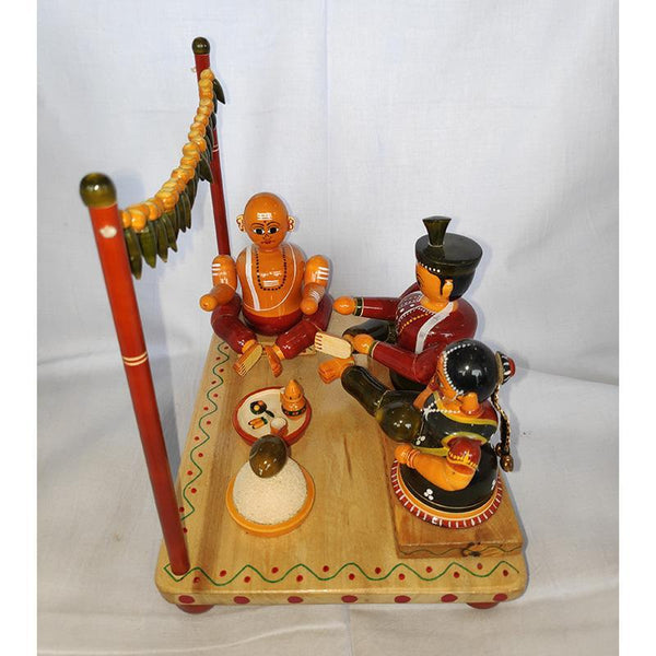 Wooden Marriage Mandapam Set Crafted by Etikoppaka Artisans