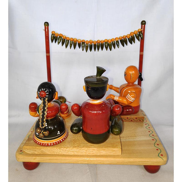 Wooden Marriage Mandapam Set Crafted by Etikoppaka Artisans
