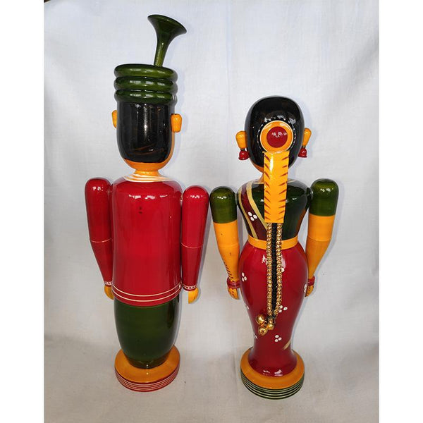 Wooden Marriage Pair Carved by Etikoppaka Artisans