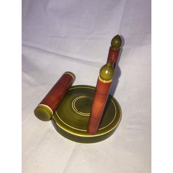Wooden Mobile Holder Set Crafted by Etikoppaka Artisans - Set of 2