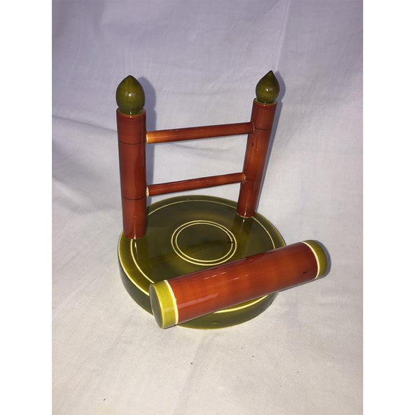 Wooden Mobile Holder Set Crafted by Etikoppaka Artisans - Set of 2