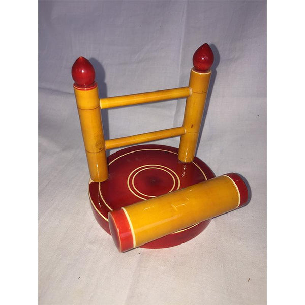 Wooden Mobile Holder Set Crafted by Etikoppaka Artisans - Set of 2