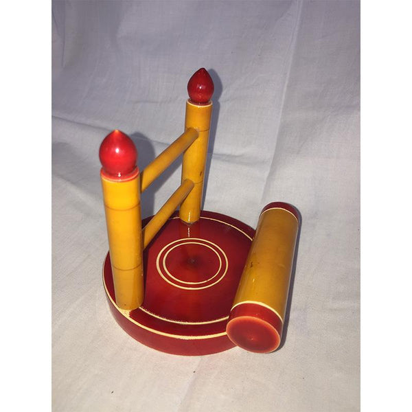 Wooden Mobile Holder Set Crafted by Etikoppaka Artisans - Set of 2