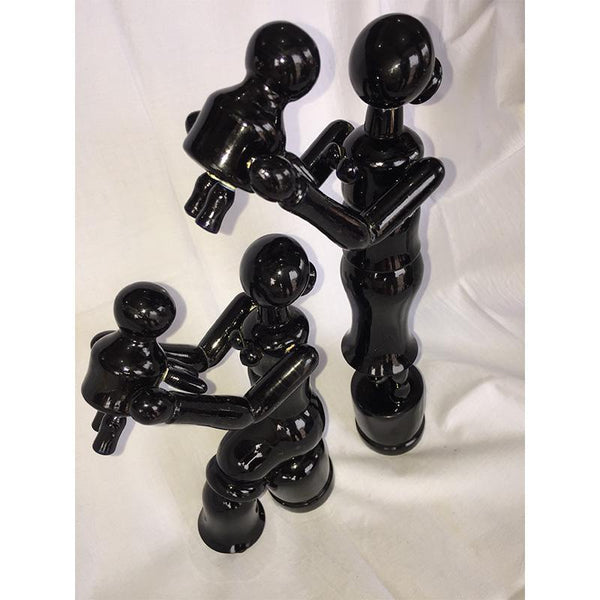 Wooden Mother and Child Figurines Crafted by Etikoppaka Artisans - Set of 2