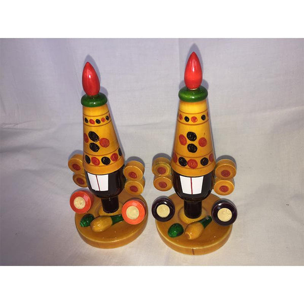 Wooden Lord Venkatesh Idols Crafted by Etikoppaka  Artisans - Set of 2