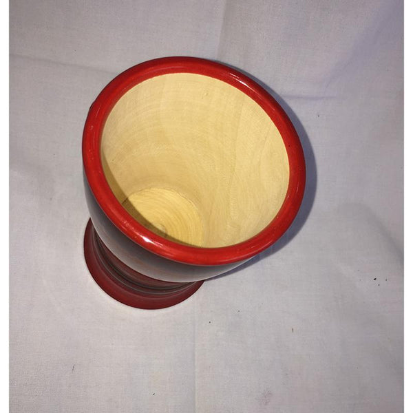 Wooden Pen Stands Carved by Etikoppaka Artisans (Set of 2) - Red and Black