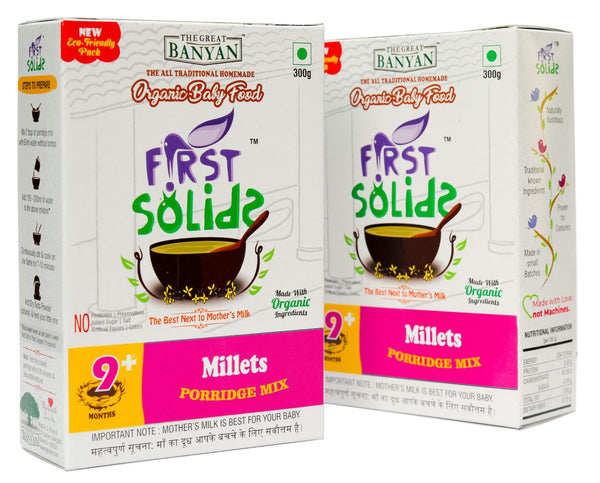 First Solids Organic Baby Porridge - Millets (9-24 Months)