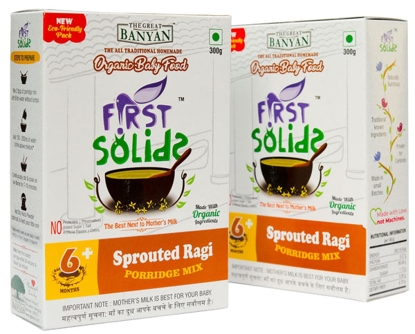 First Solids Organic Baby Porridge - Sprouted Ragi (6-24 Months)